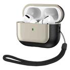 For AirPods Pro 2 Electroplated Leather Texture Wireless Earphones Protective Case(Titanium Grey) - 1