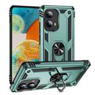 For Motorola Edge 2024 Shockproof TPU + PC Phone Case with Holder(Dark Green) - 1