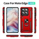 For Motorola Edge 5G 2025 Shockproof TPU + PC Phone Case with Holder(Red) - 2