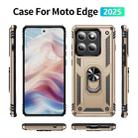 For Motorola Edge 5G 2025 Shockproof TPU + PC Phone Case with Holder(Gold) - 2