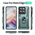 For Motorola Edge 5G 2025 Shockproof TPU + PC Phone Case with Holder(Dark Green) - 2