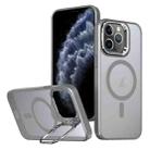 For iPhone 11 Pro Metal Invisible Camera Holder MagSafe Magnetic Phone Case(Grey) - 1