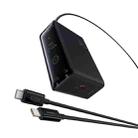 Baseus Digital 240W GaN Intelligent Desktop Fast Charger with 1m DC Charging Cable, US Plug(Black) - 1