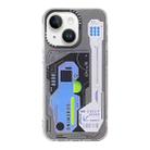 For iPhone 14 Mecha Circuit Board Pattern Phone Case(White) - 1