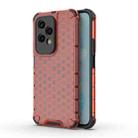 For Honor 200 Lite Global Shockproof Honeycomb PC + TPU Protective Phone Case(Red) - 1