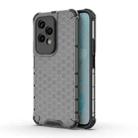 For Honor 200 Lite Global Shockproof Honeycomb PC + TPU Protective Phone Case(Black) - 1