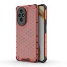 For Honor 200 Shockproof Honeycomb PC + TPU Protective Phone Case(Red) - 1