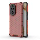 For Honor 200 Pro Shockproof Honeycomb PC + TPU Protective Phone Case(Red) - 1