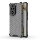 For Honor 200 Pro Shockproof Honeycomb PC + TPU Protective Phone Case(Black) - 1