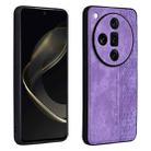 For OPPO Find X7 Ultra AZNS 3D Embossed Skin Feel Phone Case(Purple) - 1