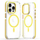 For iPhone 15 Pro Dual-Color Clear Acrylic Hybrid TPU MagSafe Phone Case(Yellow) - 1