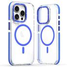 For iPhone 15 Pro Dual-Color Clear Acrylic Hybrid TPU MagSafe Phone Case(Blue) - 1