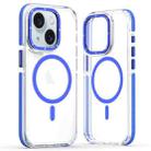 For iPhone 15 Dual-Color Clear Acrylic Hybrid TPU MagSafe Phone Case(Blue) - 1