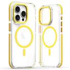 For iPhone 14 Pro Max Dual-Color Clear Acrylic Hybrid TPU MagSafe Phone Case(Yellow) - 1