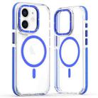 For iPhone 12 Dual-Color Clear Acrylic Hybrid TPU MagSafe Phone Case(Blue) - 1