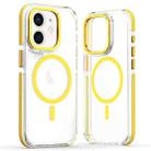 For iPhone 11 Dual-Color Clear Acrylic Hybrid TPU MagSafe Phone Case(Yellow) - 1
