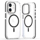 For iPhone 11 Dual-Color Clear Acrylic Hybrid TPU MagSafe Phone Case(Black) - 1