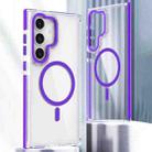 For Samsung Galaxy S24+ 5G Dual-Color Clear Acrylic Hybrid TPU MagSafe Phone Case(Purple) - 1