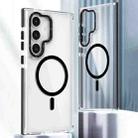 For Samsung Galaxy S24+ 5G Dual-Color Clear Acrylic Hybrid TPU MagSafe Phone Case(Black) - 1