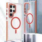 For Samsung Galaxy S24 Ultra 5G Dual-Color Clear Acrylic Hybrid TPU MagSafe Phone Case(Orange) - 1