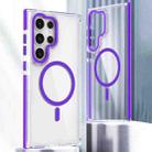 For Samsung Galaxy S24 Ultra 5G Dual-Color Clear Acrylic Hybrid TPU MagSafe Phone Case(Purple) - 1