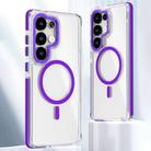 For Samsung Galaxy S25 Ultra 5G Dual-Color Clear Acrylic Hybrid TPU MagSafe Phone Case(Purple) - 1