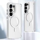 For Samsung Galaxy S25 Ultra 5G Dual-Color Clear Acrylic Hybrid TPU MagSafe Phone Case(Transparent) - 1