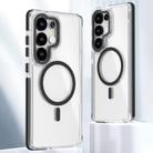 For Samsung Galaxy S25 Ultra 5G Dual-Color Clear Acrylic Hybrid TPU MagSafe Phone Case(Black) - 1