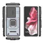 For vivo V30e 5G Global Sliding Camshield TPU + PC Shockproof Phone Case with Holder(Grey) - 3