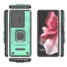 For vivo V30e 5G Global Sliding Camshield TPU + PC Shockproof Phone Case with Holder(Green) - 3