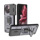 For vivo V30e 5G Global Sliding Camshield TPU + PC Shockproof Phone Case with Holder(Purple) - 1