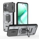 For vivo iQOO Z9X 5G Sliding Camshield TPU + PC Shockproof Phone Case with Holder(Grey) - 1