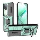 For vivo iQOO Z9s 5G Global Sliding Camshield TPU + PC Shockproof Phone Case with Holder(Green) - 1