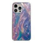 For iPhone 15 Pro Max Dual-Layer Gradient Dream Starry Acrylic Hybrid TPU Phone Case(Blue Purple) - 1