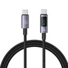 USAMS US-SJ671 Type-C To Type-C 100W Fast Charge Digital Display Data Cable, Length: 1.2m(Black) - 1