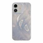 For iPhone 12 Hot Silver Stamp Gradient Feather Acrylic Hybrid TPU Phone Case(Silver) - 1