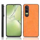 For OnePlus Nord CE4 Lite Cow Pattern Sewing Back Cover Phone Case(Orange) - 1