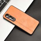 For OnePlus Nord CE4 Lite Cow Pattern Sewing Back Cover Phone Case(Orange) - 2