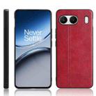 For OnePlus Nord 4 5G Cow Pattern Sewing Back Cover Phone Case(Red) - 1