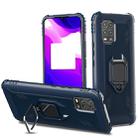 For Xiaomi Mi 10 Lite / Youth (5G) Carbon Fiber Protective Case with 360 Degree Rotating Ring Holder(Blue) - 1
