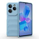 For Infinix Hot 40 Pro / Hot 40 Magic Shield TPU + Flannel Phone Case(Light Blue) - 1