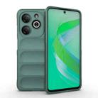 For Infinix Smart 8 Magic Shield TPU + Flannel Phone Case(Dark Green) - 1