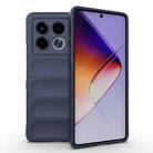 For Infinix Note 40 5G India Magic Shield TPU + Flannel Phone Case(Dark Blue) - 1