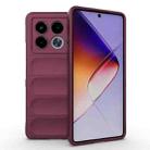 For Infinix Note 40 5G India Magic Shield TPU + Flannel Phone Case(Wine Red) - 1