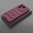 For Infinix Note 40 5G India Magic Shield TPU + Flannel Phone Case(Wine Red) - 2