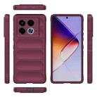 For Infinix Note 40 5G India Magic Shield TPU + Flannel Phone Case(Wine Red) - 3