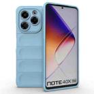 For Infinix Note 40X 5G Global Magic Shield TPU + Flannel Phone Case(Light Blue) - 1