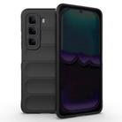 For Infinix Hot 50 4G Global Magic Shield TPU + Flannel Phone Case(Black) - 1