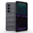 For Infinix Hot 50 4G Global Magic Shield TPU + Flannel Phone Case(Dark Grey) - 1