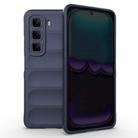 For Infinix Hot 50 4G Global Magic Shield TPU + Flannel Phone Case(Dark Blue) - 1